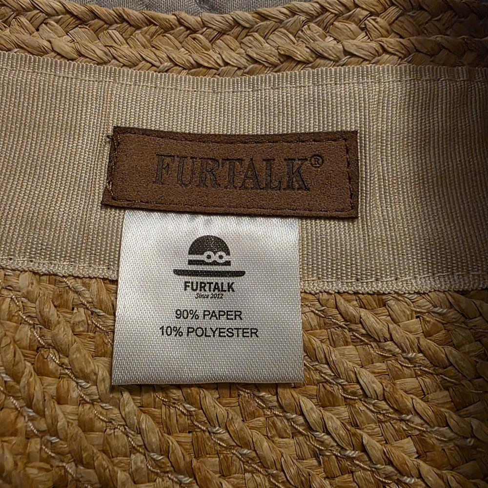 Furtalk Wide Brim Straw Visor - Picture 3 of 4